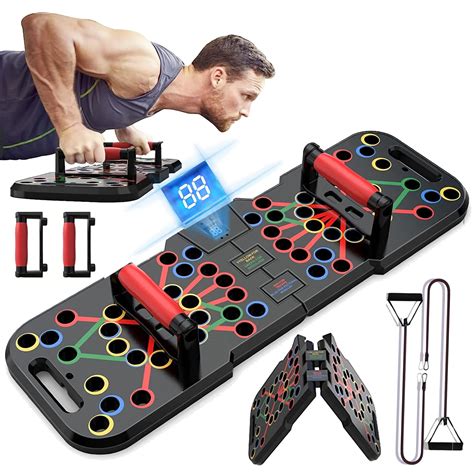 Dalin Fitness Full Body Workout: 60-in-1 Push Up Board with Smart Count, Foldable & Portable Gym ...