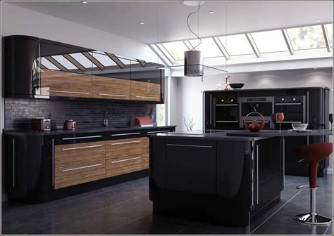 Outstanding Black And Wood Kitchens For Your Home Cuisine Noire Et