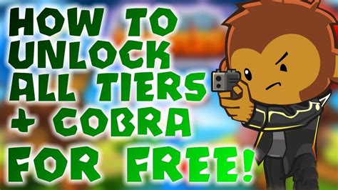 How To Get The Cobra And All Tiers In Bloons TD Battles For Free