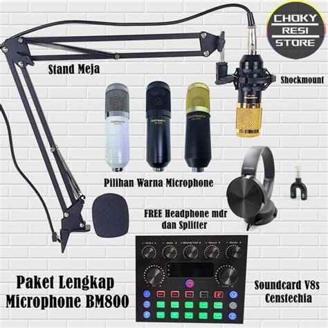 Jual Paket Microphone Kondenser Bm Plus Soundcard V S Centechia