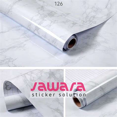 Jual Wallpaper Stiker Dinding Dapur Marmer Marble Glossy Premium Anti