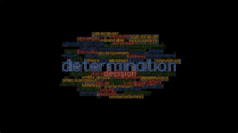 DETERMINATION: Synonyms and Related Words. What is Another Word for ...