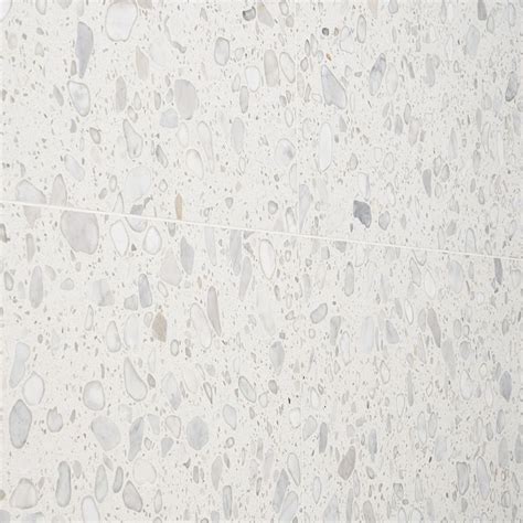 Terrazzo Italy Sacra Bianco White 24x24 Honed Terrazzo Tile Honed