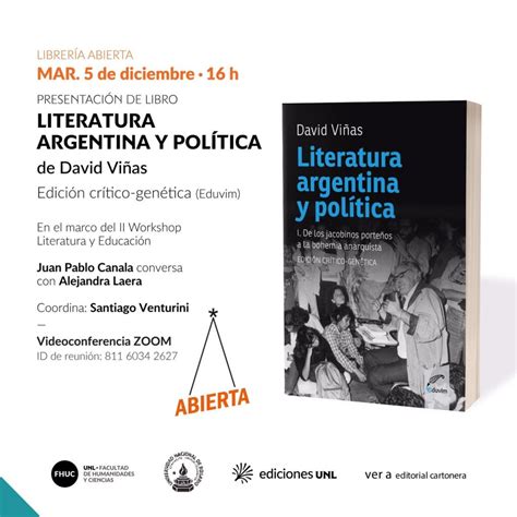 Presentaci N Tomo I Literatura Argentina Y Pol Tica De David Vi As