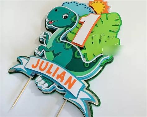 Comprar Cake Topper Personalizado Para Torta Dinosaurio Granada Pop