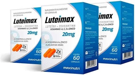 Kit Luteimax Lute Na Zeaxantina Mg Capsulas Maxinutri Amazon