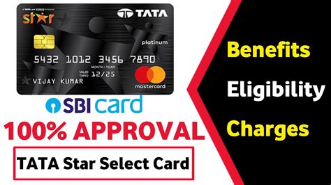 Sbi Tata Star Select Credit Card Full Details Benifits Eligibility