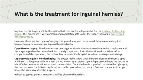 PPT Inguinal Hernia Surgery At Southlake General Surgery PowerPoint