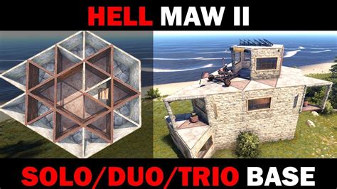 Hell Maw 2 Rust Solo Duo Trio Base 27 Rockets To Tc Youtube