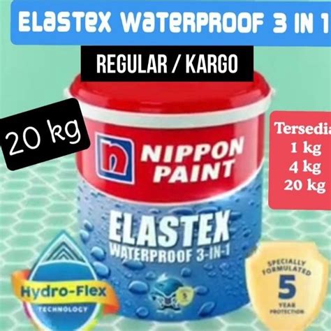 Jual Elastex 20 Kg Pail Waterproof 3in1 Ready Mix Asli Pabrik Nippon