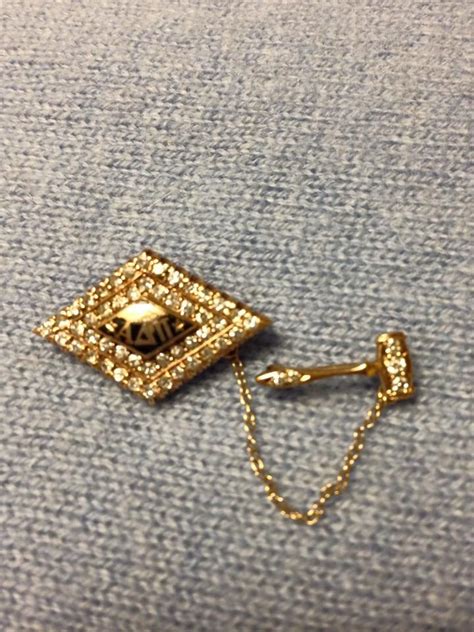 International President Badge Alpha Delta Pi Double Crown Diamond