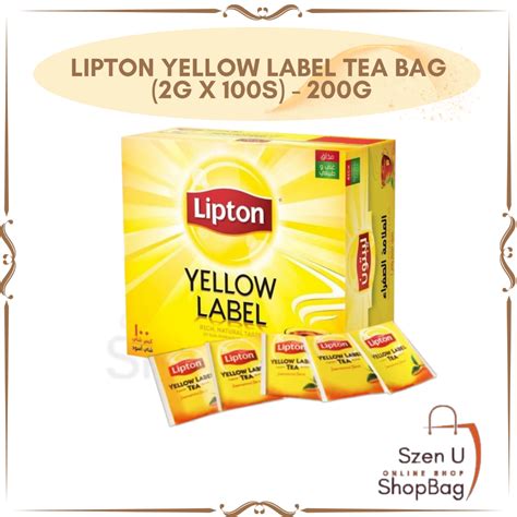 Lipton Yellow Label Tea Bag 2g X 100s 200g Shopee Malaysia