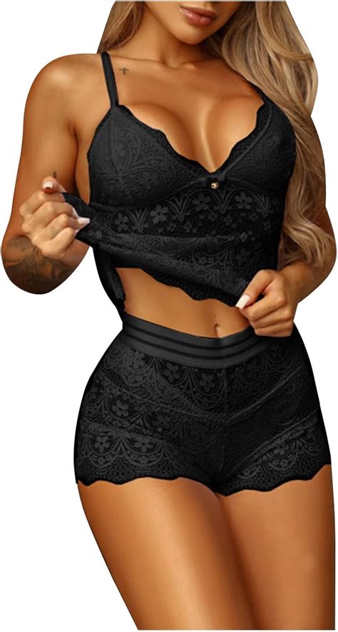 Amazon Women S Sexy Soft Lace Lingerie Set See Through Underwear