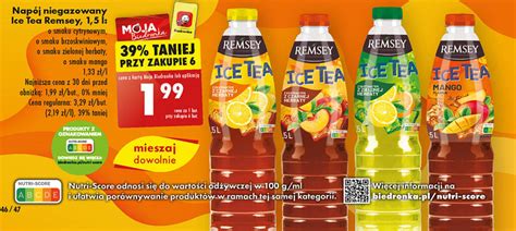 Promocja Napój niegazowany Ice Tea Remsey 1 5 l w Biedronka