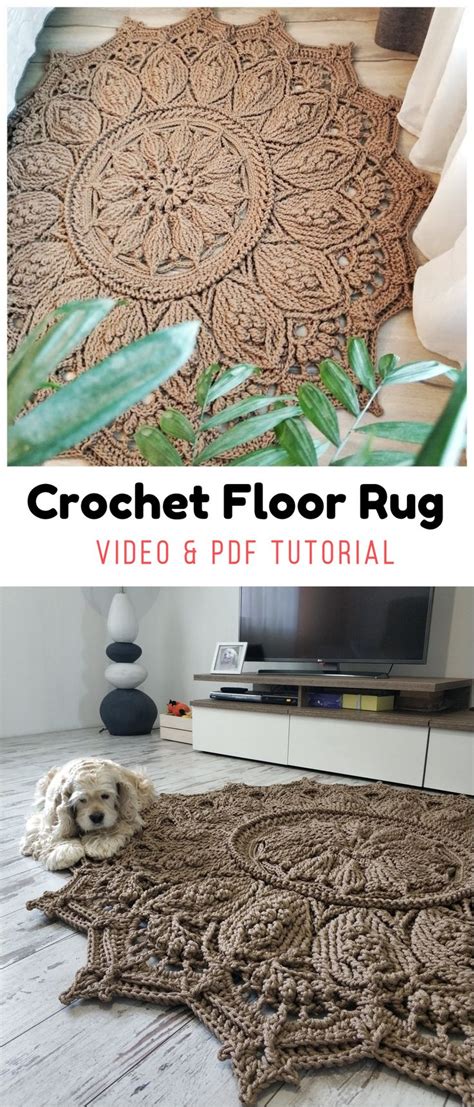 Crochet Floor Rug Video PDF Tutorials See All Carpet Patterns