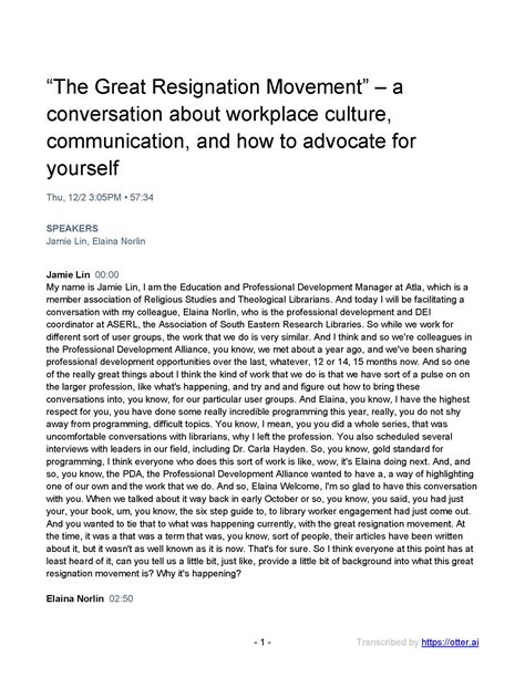 The Great Resignation Movement A Conversation About Workplace