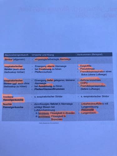 Respiratorische Notf Lle Karteikarten Quizlet