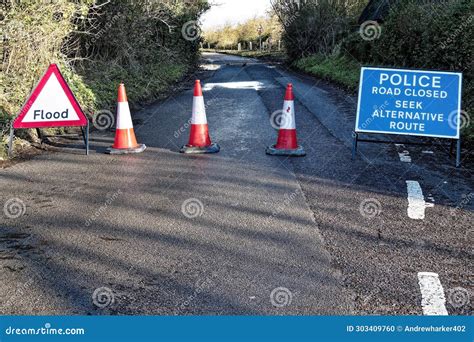 Road Closed Due To Flooding Editorial Image Image Of Police Henk