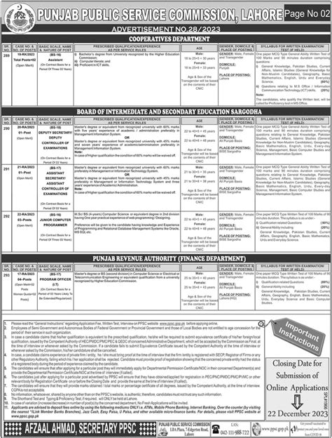 Punjab Public Service Commission PPSC Lahore Jobs 2023 2025 Job