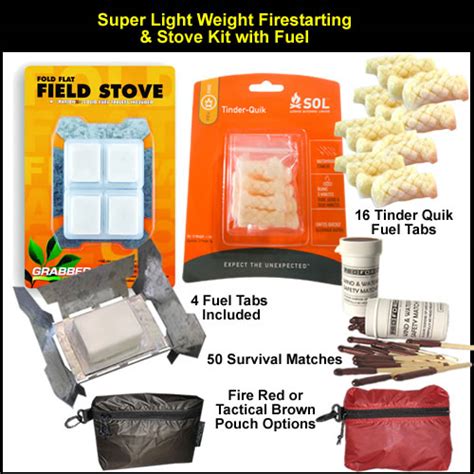 Super Light Weight Survival Fire Startingstove Kit Lightweightfire