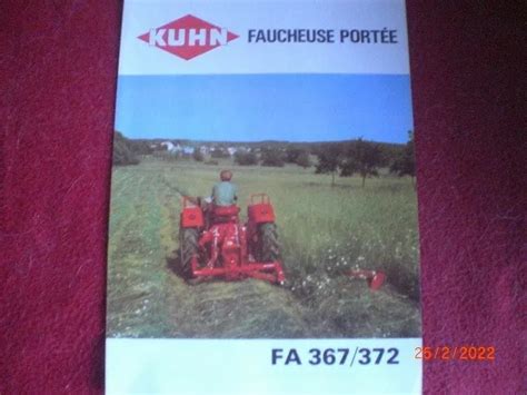 Ancienne Brochure Publicitaire Faucheuses A Lames Kuhn Fa Eur