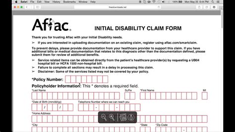 Aflac Wellness Claim Forms Printable Pdf