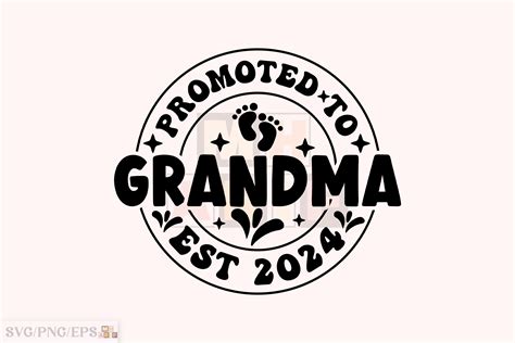 Promoted To Grandma Est 2024 Svg Design Graphic By Mh Arif · Creative