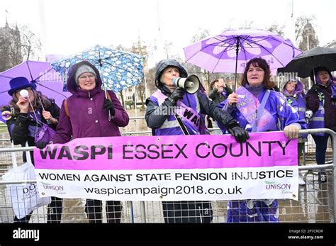 2023 03 08 Parliament Square London Uk Women Against State Pension