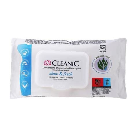 Вологі універсальні освіжальні серветки для рук і тіла Cleanic Clean ...