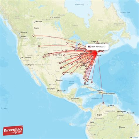 Direct flights from New York - 89 destinations - LGA, USA - Directflights.com