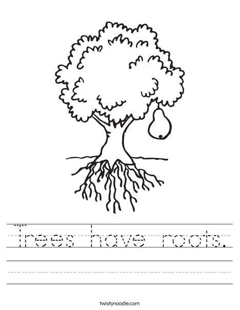 Trees Have Roots Worksheet Twisty Noodle