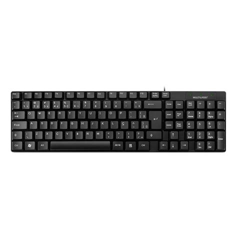 Teclado UCB Básico Slim ABNT II Preto TC193BU Multilaser Glacon