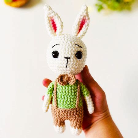 Bunny Jorge In Overalls Crochet PDF Free Pattern Amigurumiday