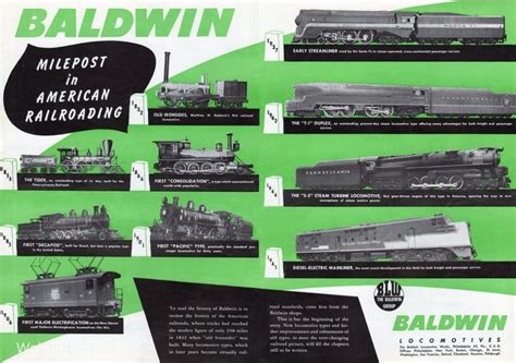 An Old Advertisement For Baldwin Trains From The S And Early S S