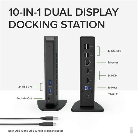 Plugable Universal Laptop Docking Station Pc Compatible Usb 3 0 Usb C Dual Hdmi For