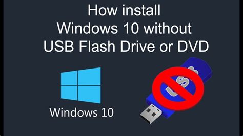 How Reinstall Windows 10 Without A Usb Flash Drive Or Dvd Youtube