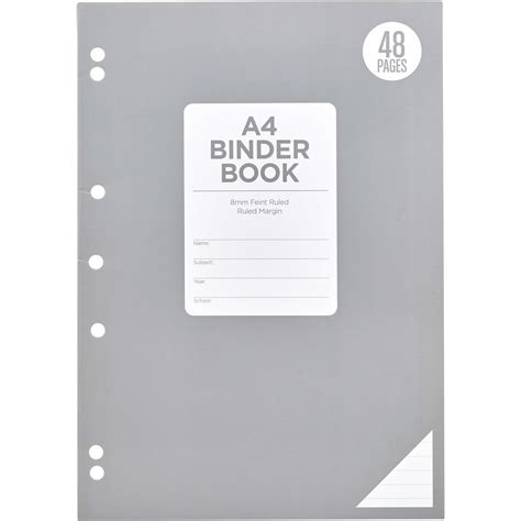 Brilliant Basics A4 Binder Book 48 Pages Grey Big W