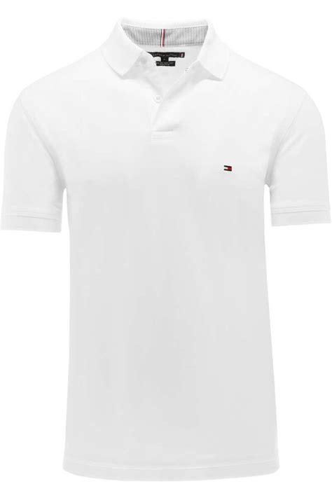 Tommy Hilfiger Regular Fit Poloshirt Weiss Einfarbig