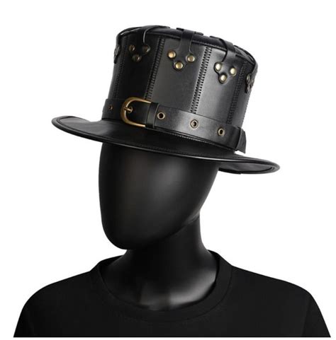 Steampunk Gothic Top Hat Plague Doctor Gentleman Hat Halloween Costume