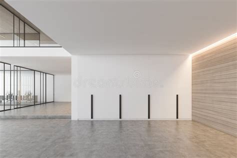 Empty Office Lobby With Open Space Area Stock Illustration Illustration Of Corporate Building