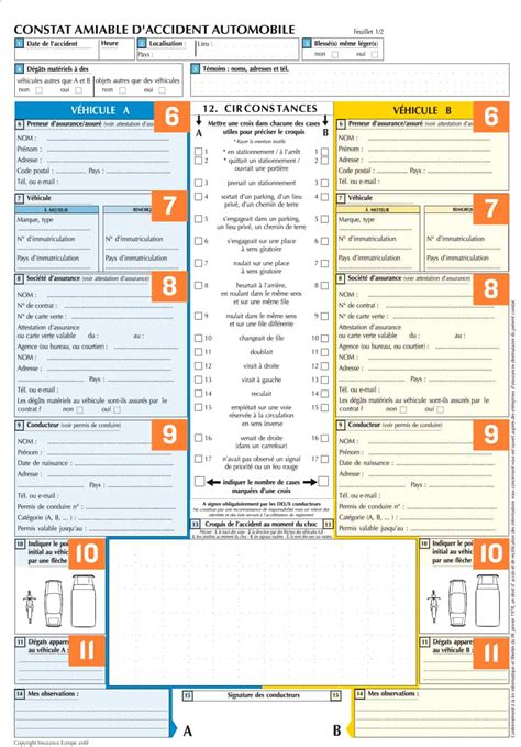 Comment Remplir Un Constat Amiable Instantassur Images And Photos Finder