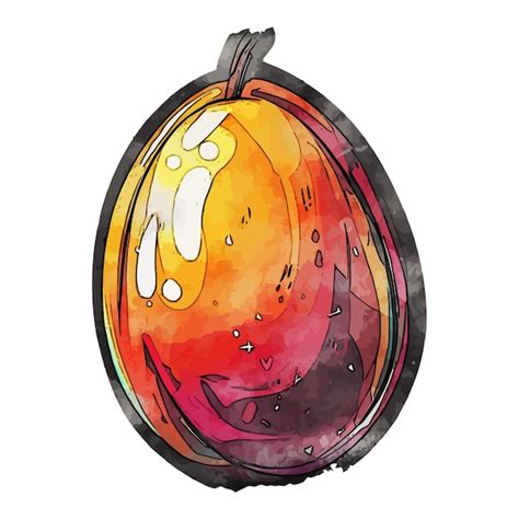 Premium Vector Mango Watercolor Vector Illustration