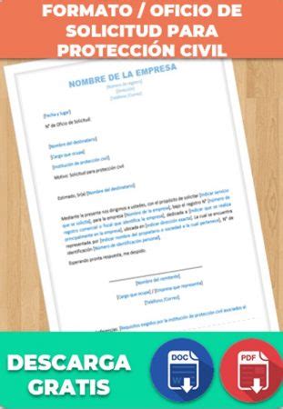 Oficio De Solicitud Para Protecci N Civil Ejemplos Y Formatos Excel