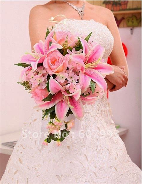 Wedding Bouquets With Stargazer Lilies And Roses