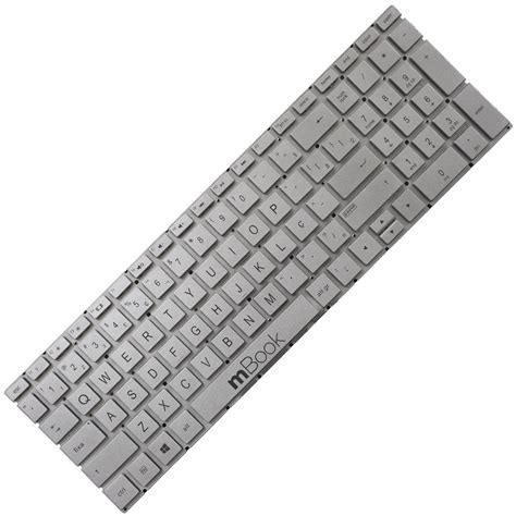 Teclado Para HP Pavilion 15 DB0073NR 15 DB0074NR Cor Prata