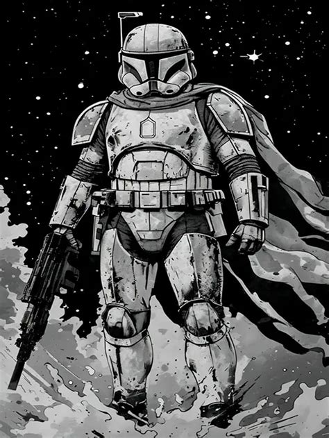 Futuristic Hunter Painting Art Of Paint By Numbers