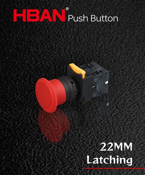 HBAN Pushbutton E Stop Switch 22mm Quick Assembly Control Attachment