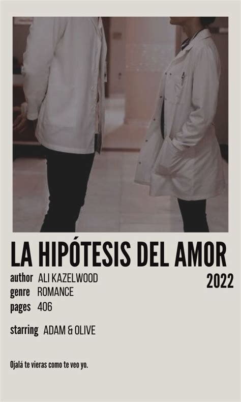 polaroid poster La hipótesis del amor de Ali Hazelwood Frases de