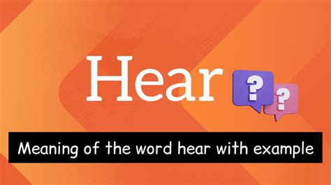 Hear meaning with example in sentence|@EnglishLessonswithErum - YouTube
