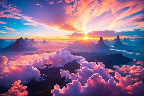 Premium AI Image | Amazing clouds at sunset